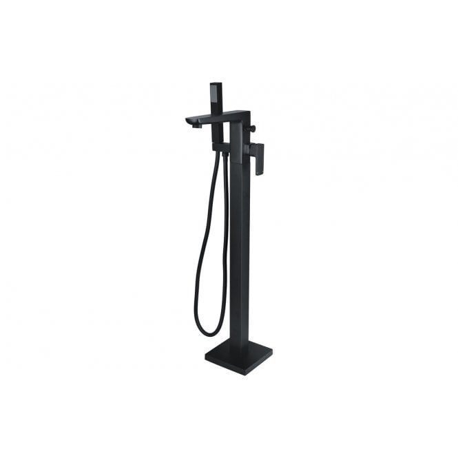 Plumb Warehouse Crotoni Floor Standing Bath/Shower Mixer - Matt Black