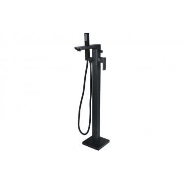 Crotoni Floor Standing Bath/Shower Mixer - Matt Black