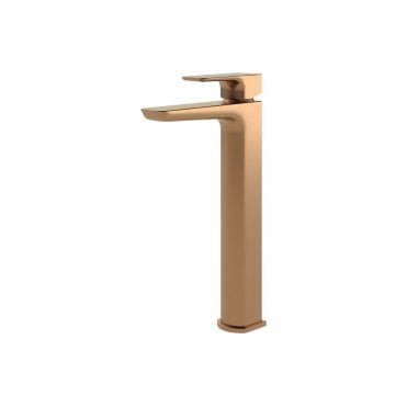 Crotoni Tall Basin Mixer - Brushed Bronze