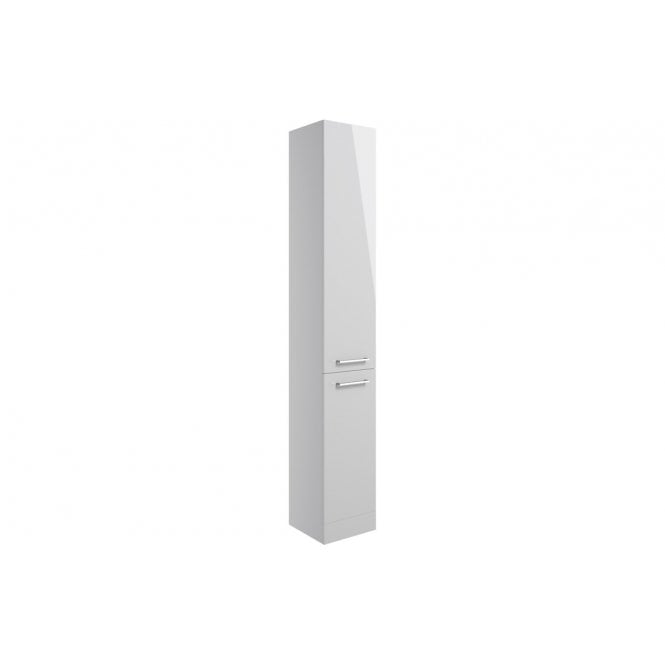 Plumb Warehouse Cuneo 350mm Floor Standing 2 Door Tall Unit - Grey Gloss