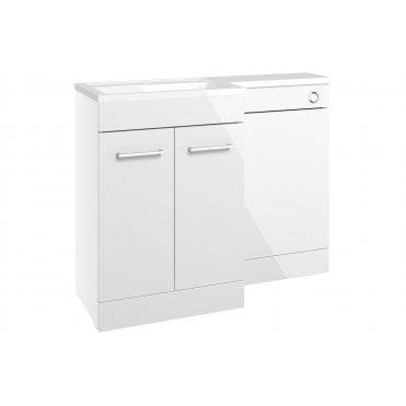 Cuneo Floor Standing L-Shape Pack and Basin (Choose size, handing, finish)