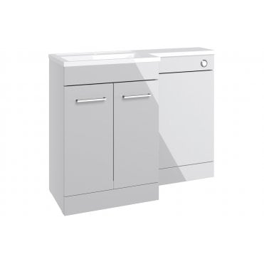 Cuneo Floor Standing L-Shape Pack and Basin (Choose size, handing, finish)