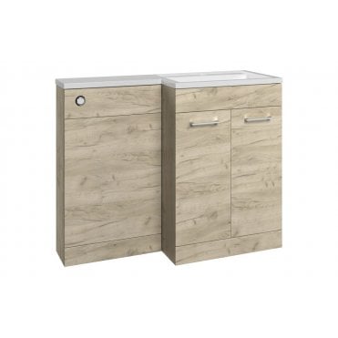 Cuneo Floor Standing L-Shape Pack and Basin (Choose size, handing, finish)