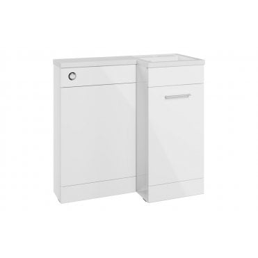 Cuneo Floor Standing L-Shape Pack and Basin (Choose size, handing, finish)