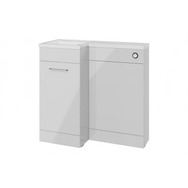 Cuneo Floor Standing L-Shape Pack and Basin (Choose size, handing, finish)