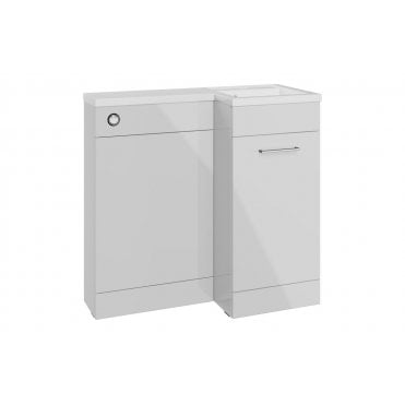 Cuneo Floor Standing L-Shape Pack and Basin (Choose size, handing, finish)