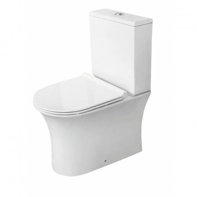 Plumb Warehouse Deia Rimless Closed Back Close Coupled Toilet With Cistern And Wrap Over Soft Close Seat