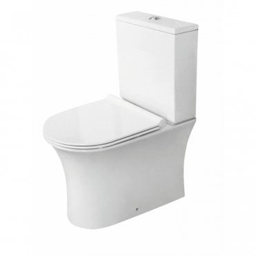 Deia Rimless Closed Back Close Coupled Toilet With Cistern And Wrap Over Soft Close Seat