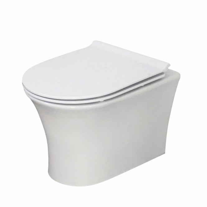 Plumb Warehouse Deia Rimless Wall Hung Toilet With Wrap Over Soft Close Seat