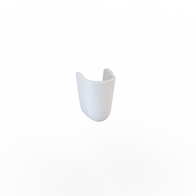 Plumb Warehouse Delta 350mm x 225mm Semi Pedestal - White