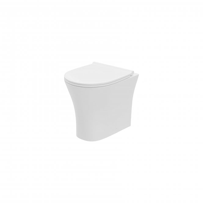 Plumb Warehouse Delta Rimless 400mm x 465mm x 350mm Back To Wall WC Pan - White