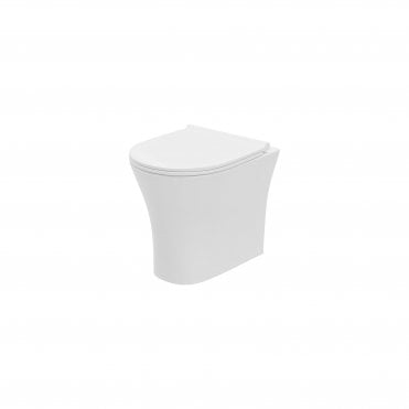 Delta Rimless 400mm x 465mm x 350mm Back To Wall WC Pan - White
