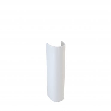 Delta Round 680mm x 185mm Full Pedestal - White