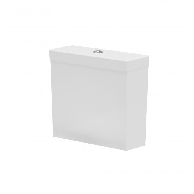 Plumb Warehouse Epsilon Square 380mm x 380mm 6/4L Dual Flush Cistern & Mechanism - White