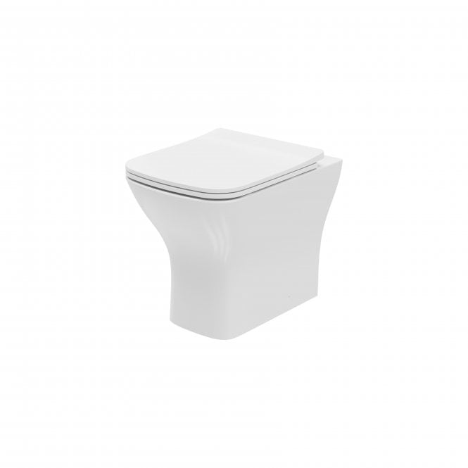 Plumb Warehouse Epsilon Square 400mm x 500mm x 360mm Back To Wall WC Pan - White