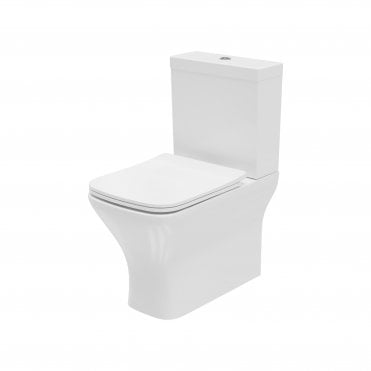 Epsilon Square 400mm x 610mm x 360mm Close Coupled Closed Back WC Pan - White