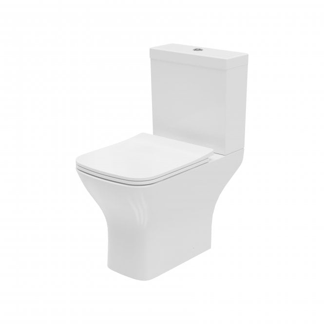 Plumb Warehouse Epsilon Square 400mm x 610mm x 360mm Close Coupled Open Back WC Pan - White