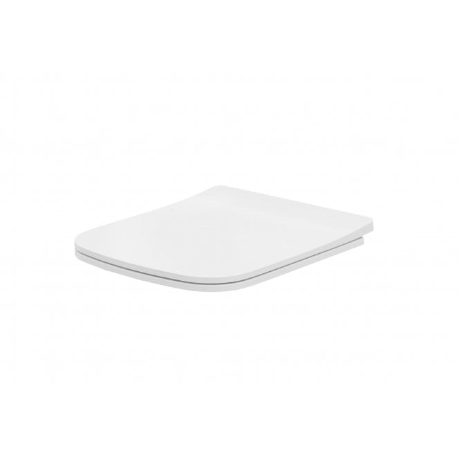 Plumb Warehouse Epsilon Square Sandwich Soft Close Seat  - White