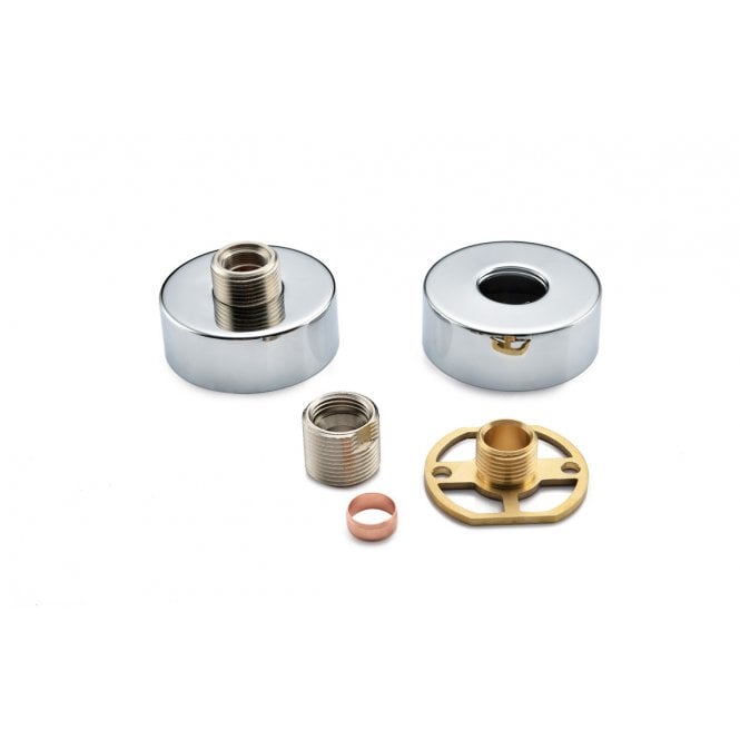 Plumb Warehouse Exposed Shower Valve Fast Fitting Kit Round (Pair)