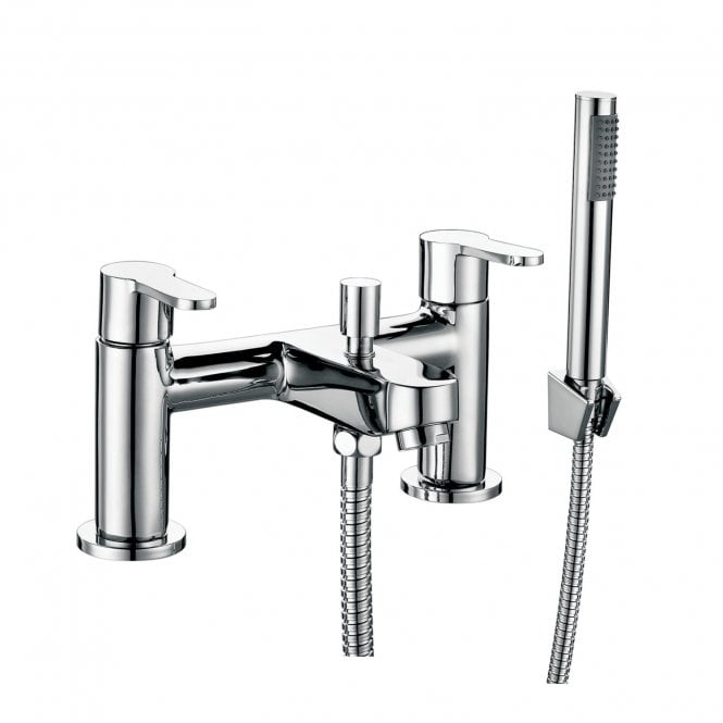 Plumb Warehouse Favour Chrome Bath Shower Mixer Tap With Shower Kit And Wall Bracket