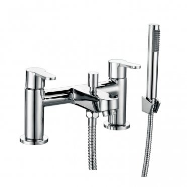 Favour Chrome Bath Shower Mixer Tap With Shower Kit And Wall Bracket