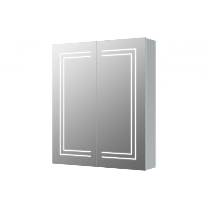 Plumb Warehouse Fermo 600mm 2 Door Front-Lit LED Mirror Cabinet