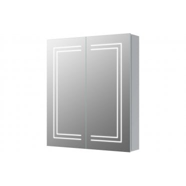 Fermo 600mm 2 Door Front-Lit LED Mirror Cabinet