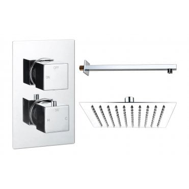 Plumb Warehouse Ferrara Square Shower Valve & Kit Pack 1