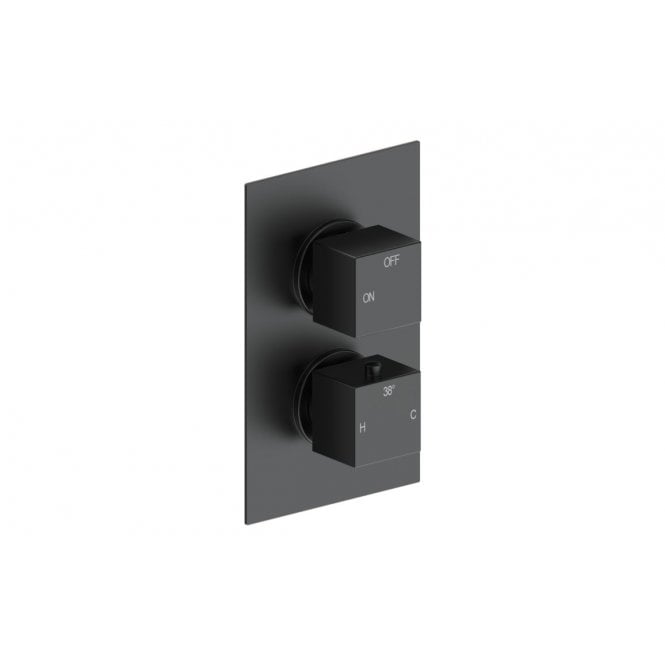 Plumb Warehouse Ferrara Thermostatic Single Outlet Twin Shower Valve