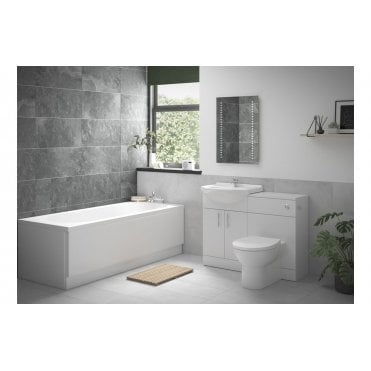Fossana Full Suite with Rimless Back-to-wall WC & Single End Bath