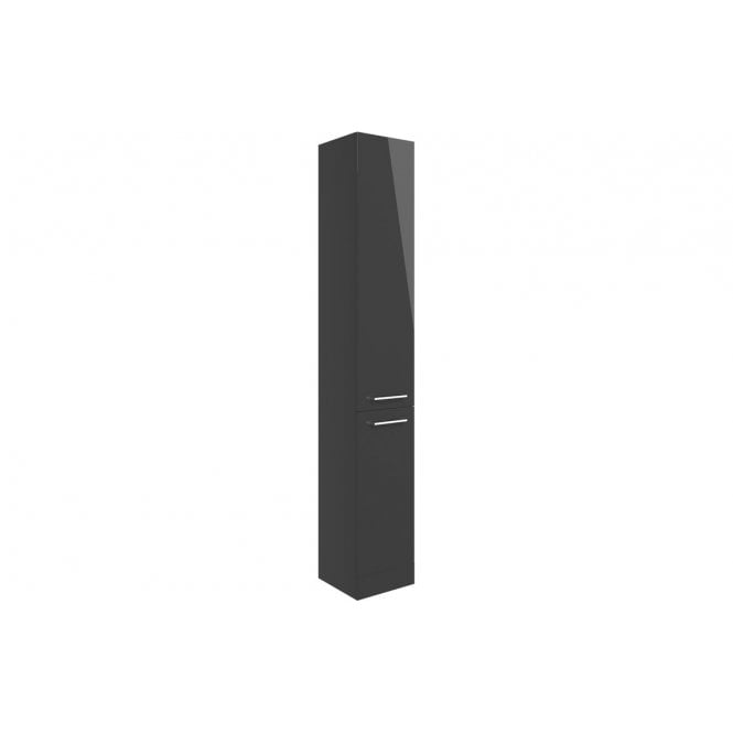Plumb Warehouse Frascata 350mm Floor Standing 2 Door Tall Unit - Anthracite Gloss