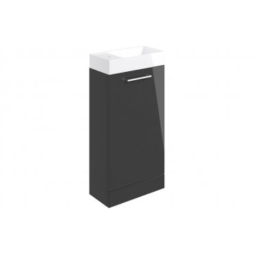 Frascata 410mm Floor Standing 1 Door Basin Unit w/Basin - Anthracite Gloss