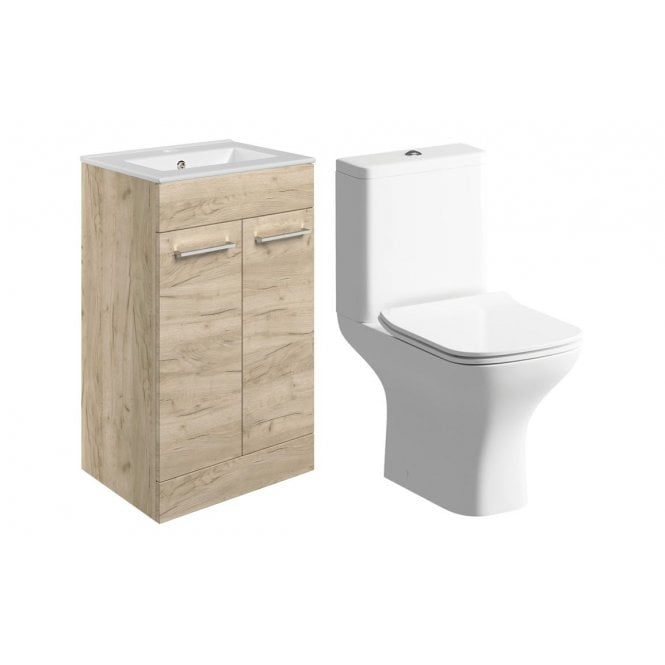 Plumb Warehouse Frascata 510mm Floor Standing Unit and Close Coupled WC Pack