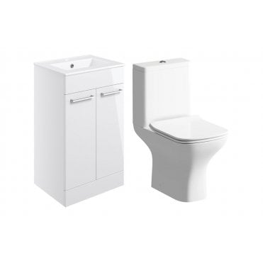 Frascata 510mm Floor Standing Unit and Close Coupled WC Pack