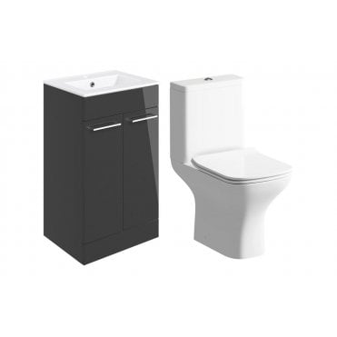 Frascata 510mm Floor Standing Unit and Close Coupled WC Pack