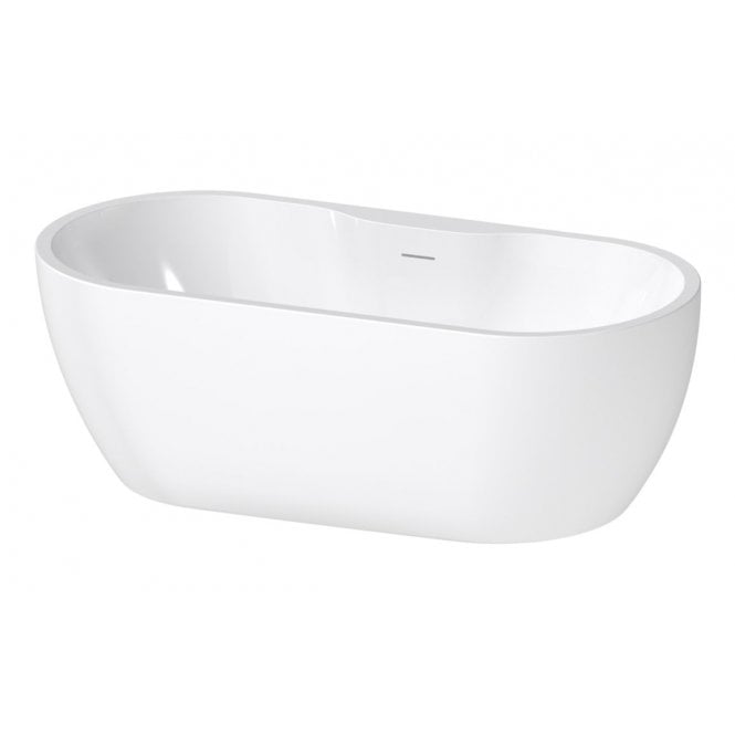 Plumb Warehouse Freestanding 1650x745x580mm No Tap Holes Bath (White or Black)