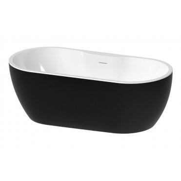 Freestanding 1650x745x580mm No Tap Holes Bath (White or Black)
