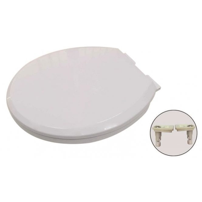 Plumb Warehouse Gamma Oval Smooth Soft Close Seat - White