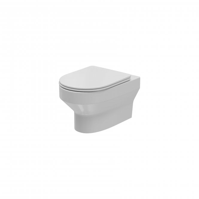 Plumb Warehouse Gamma Round 360mm x 515mm x 360mm Wall Hung WC Pan - White