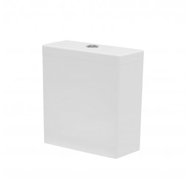 Gamma Round 390mm x 375mm 6/4L Dual Flush Cistern & Mechanism - White