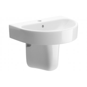 Genova 555x430mm 1 Tap Hole Basin & Semi Pedestal