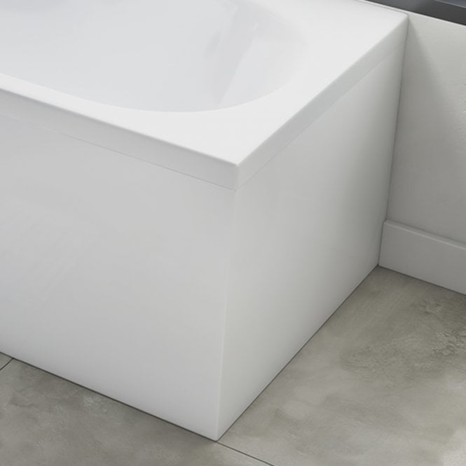 Plumb Warehouse Gloss White Waterproof Bath End Panel (Select Size)