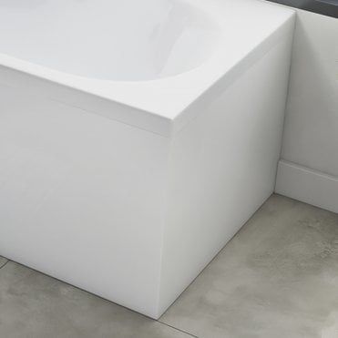 Gloss White Waterproof Bath End Panel (Select Size)