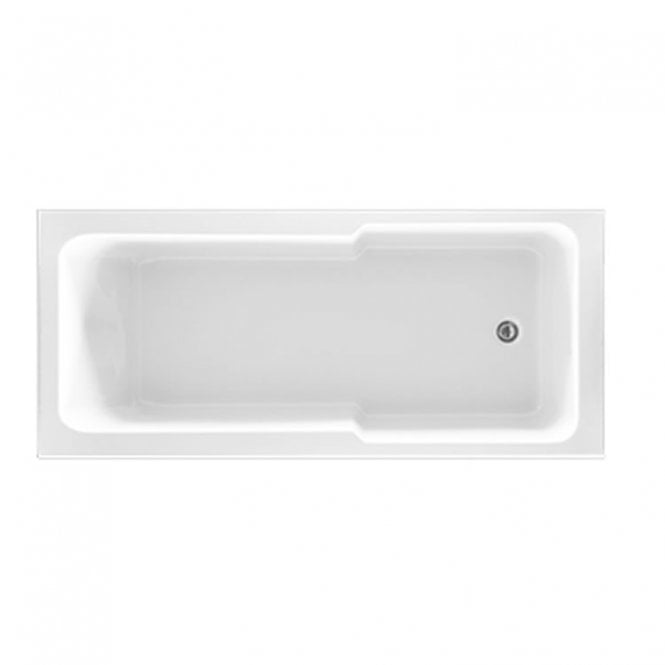 Plumb Warehouse  I-Bath Single Ended Shower Bath 1700mm x 750mm - White