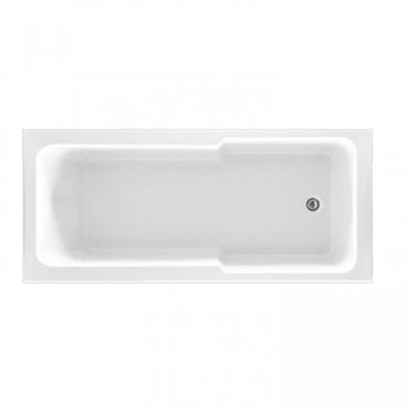 Plumb Warehouse I-Bath Single Ended Shower Bath 1700mm x 750mm - White