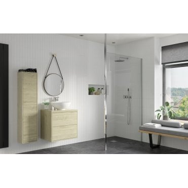 Ilenia Wetroom Panel & Floor-to-Ceiling Pole (Choose Size)