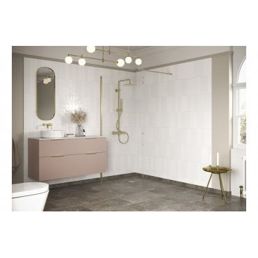 Ilenia Wetroom Panel & Support Bar (Choose size and finish)