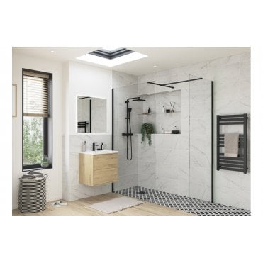 Ilenia Wetroom Side Panel & Arm (Choose Size and Finish)