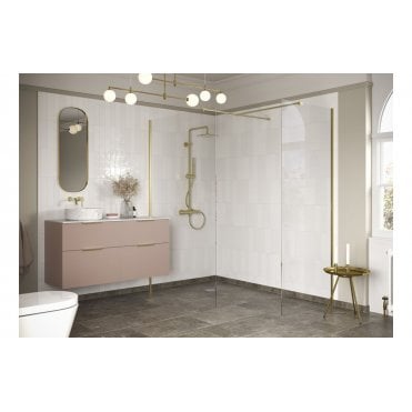 Ilenia Wetroom Side Panel & Arm (Choose Size and Finish)