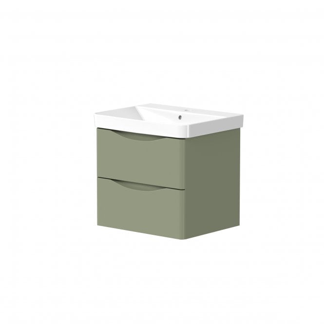 Plumb Warehouse Iota 2 Drawer Wall Mounted Vanity Unit (Choose Size and Finish)